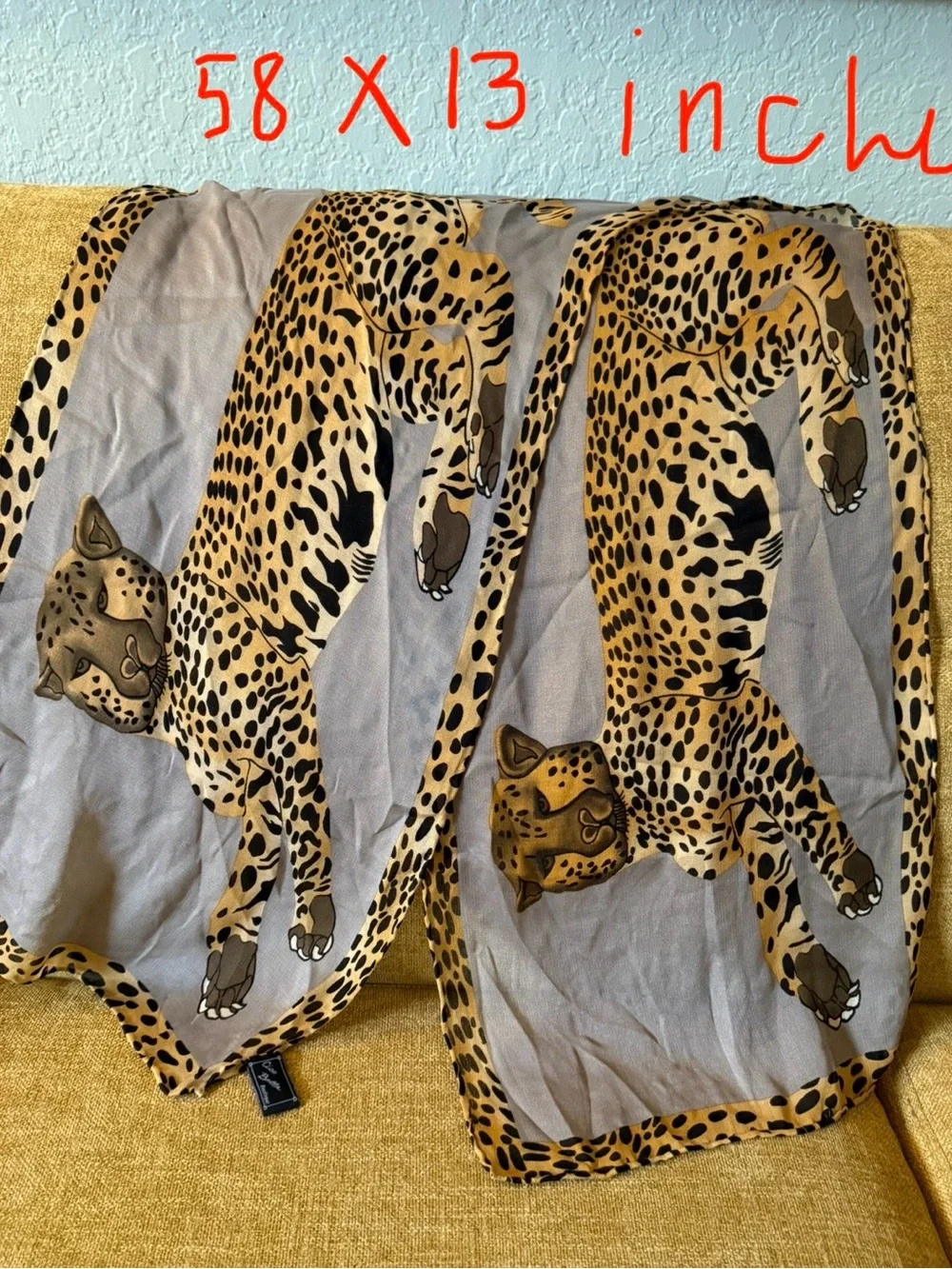Ciao Bella Boutique tiger silk shawl NEW
